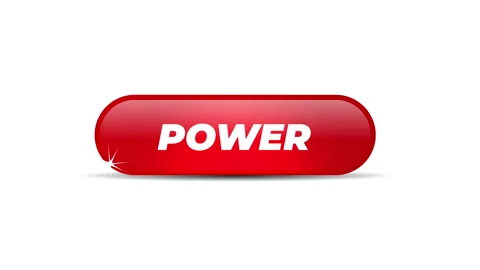 Power red glossy button Stock Footage 225293663