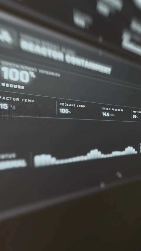 Power Reserve Line Graph At Maximum On Spacecraft Dashboard 4K Stock Footage 341845931