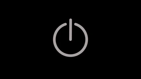 Power reset button sign animation. Abstract screensaver, live wallpaper, lo.. 動画素材 334359616