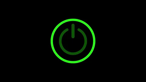 Power reset button sign animation. Abstract screensaver, live wallpaper, lo.. Stock Footage 337659055