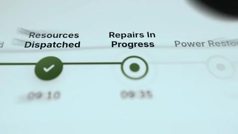 Power Restoration Repair Progress Timeline Stock Footage 338394825