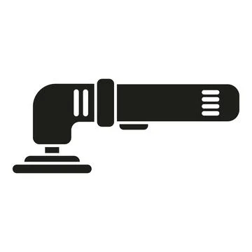 Power rotary sander grinding tool silhouette icon Stock Illustration