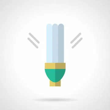 Power save lamp flat vector icon Stock Illustration