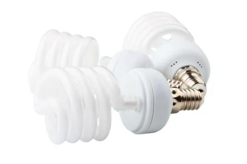 Power saving up lamps Stock Photos