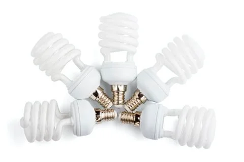 Power saving up lamps Stock Photos