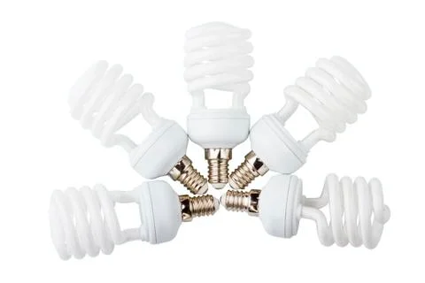 Power saving up lamps Stock Photos