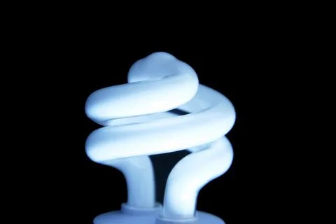 Power saving light bulb Stock Photos