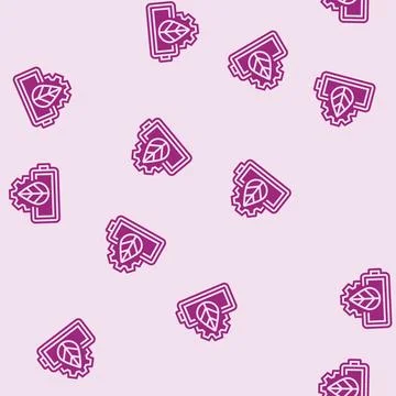 Power saving mode glyph seamless pattern 스톡 일러스트
