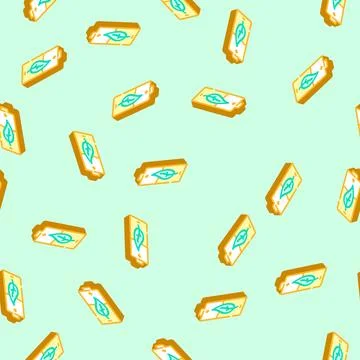 Power saving mode isometric icon seamless pattern Illustration