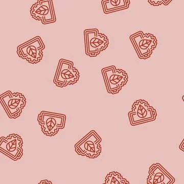 Power saving mode line seamless pattern Illustration