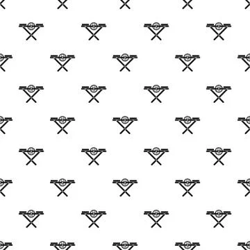 Power saw bench pattern, simple style Illustrazione stock
