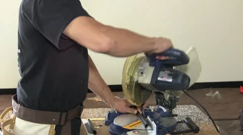 Power Saw Operator Stock Footage 25334046
