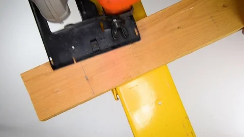 Power Saw from Overhead Stock Footage 71697141