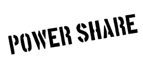 Power Share rubber stamp Ilustração Stock