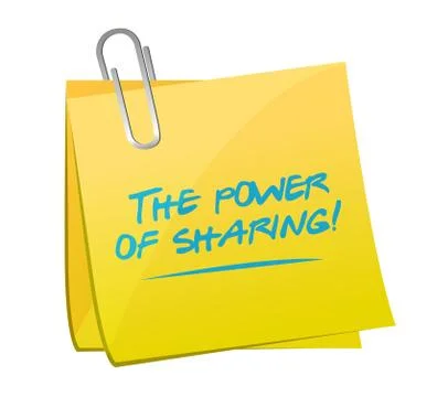 The power of sharing memo post Stock Illustration