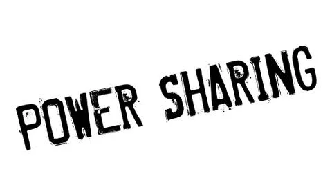 Power Sharing rubber stamp Ilustração Stock