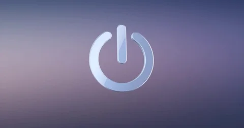 Power ON Silver 3d Icon Stock Footage 69805578