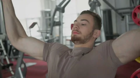 Power Simulator Trainer For The Muscles Of Arms At Work. Stock Footage 154893958