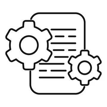 Power size random icon outline vector. Dual mobile Illustrazione stock