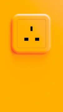 Power Socket 3D Illustration Background Stock Illustration