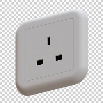 Power Socket 3D Illustration Stock Illustration