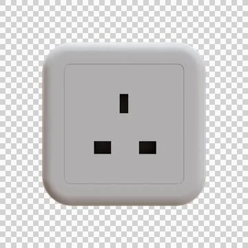Power Socket 3D Illustration Stock Illustration