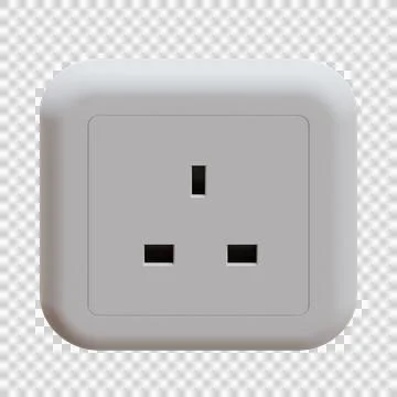 Power Socket 3D Illustration Stock Illustration