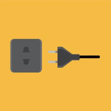 Power Socket And Plug Illustrazione stock