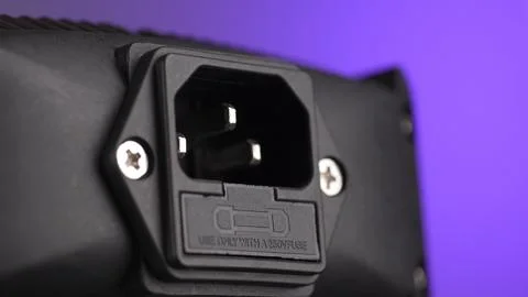 Power socket in the device. Stock Photos