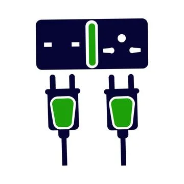 Power, socket, electric, plug, electric socket, power socket icon Illustrazione stock