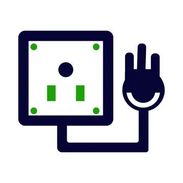 Power, socket, electric, plug, electric socket, power socket icon Illustrazione stock