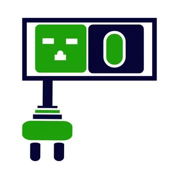 Power, socket, electric, plug, electric socket, power socket icon Illustrazione stock