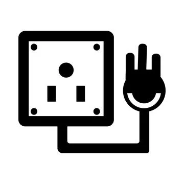 Power, socket, electric, plug, electric socket, power socket icon Stockillustratie