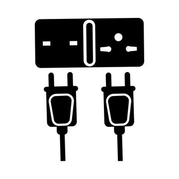 Power, socket, electric, plug, electric socket, power socket icon Illustrazione stock