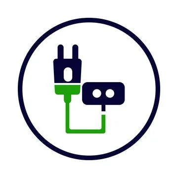 Power, socket, electric, plug, electric socket, power socket icon Illustrazione stock
