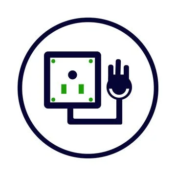 Power, socket, electric, plug, electric socket, power socket icon Illustrazione stock