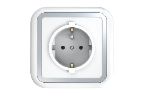 Power socket with ground pin Illustrazione stock