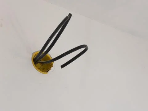 Power socket hole Foto stock