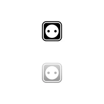 Power socket icon flat Stock Illustration