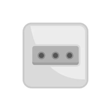 Power socket icon flat isolated Stock Illustration