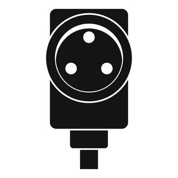 Power socket icon, simple style Stock Illustration