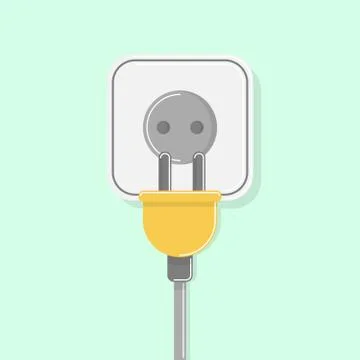 Power socket with plug. イラスト素材