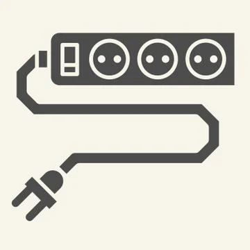 Power socket solid icon. Sockets vector illustration isolated on white. Outlet Stockillustratie