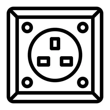 Power socket Vector Icon Design Illustration Stock Illustration