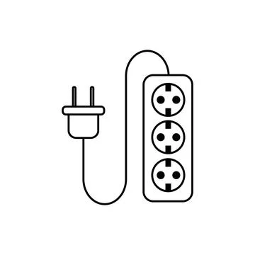 Power socket vector icon in simple style. Stockillustratie