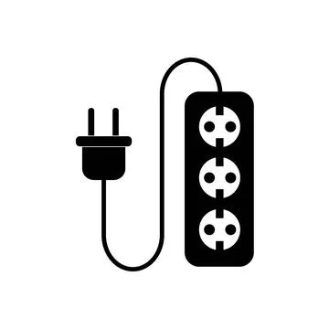 Power socket vector icon in simple style. 스톡 일러스트