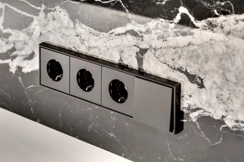 Power sockets with switch 스톡 사진