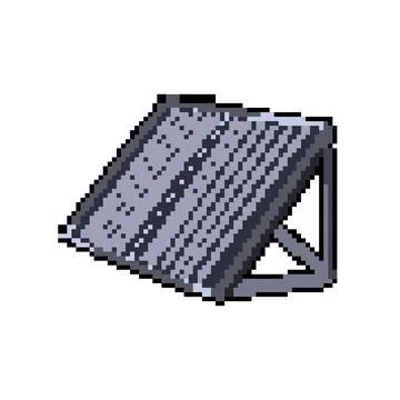 Power solar panel pixel art vector illustration Stock Illustration