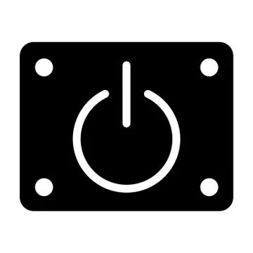 Power on off solid icon. Power button vector illustration isolated on white Illustrazione stock