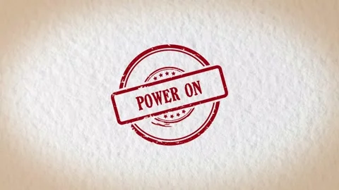 POWER ON stamp style word Stock Footage 319503544